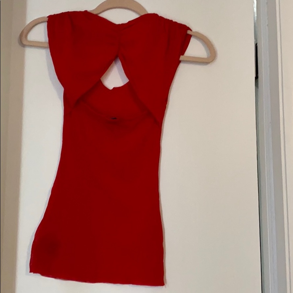 Red sheer top - Picture 2 of 3